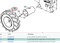 Eurosystems плътна гума с джанта 13 х 5 - 6, дясна