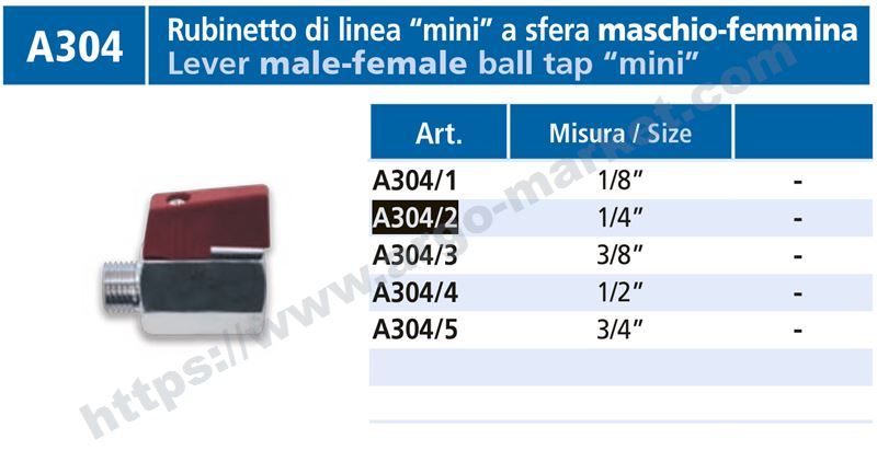 Vepa сферичен кран 1/4MF главна снимка