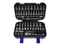 Комплект вложки, битове и тресчотка, 56 броя