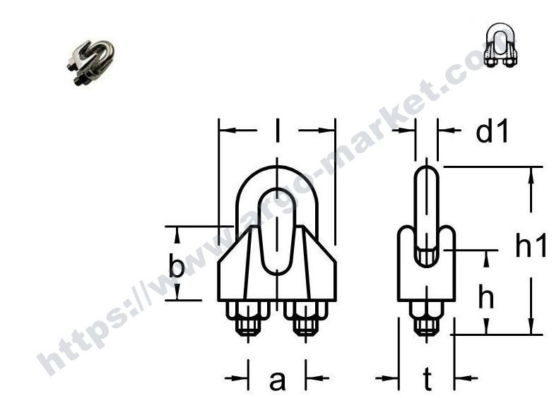 Клипс за метално въже 3 мм главна снимка